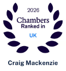 Chambers UK 2026: Ranked Lawyer badge, Craig MacKenzie